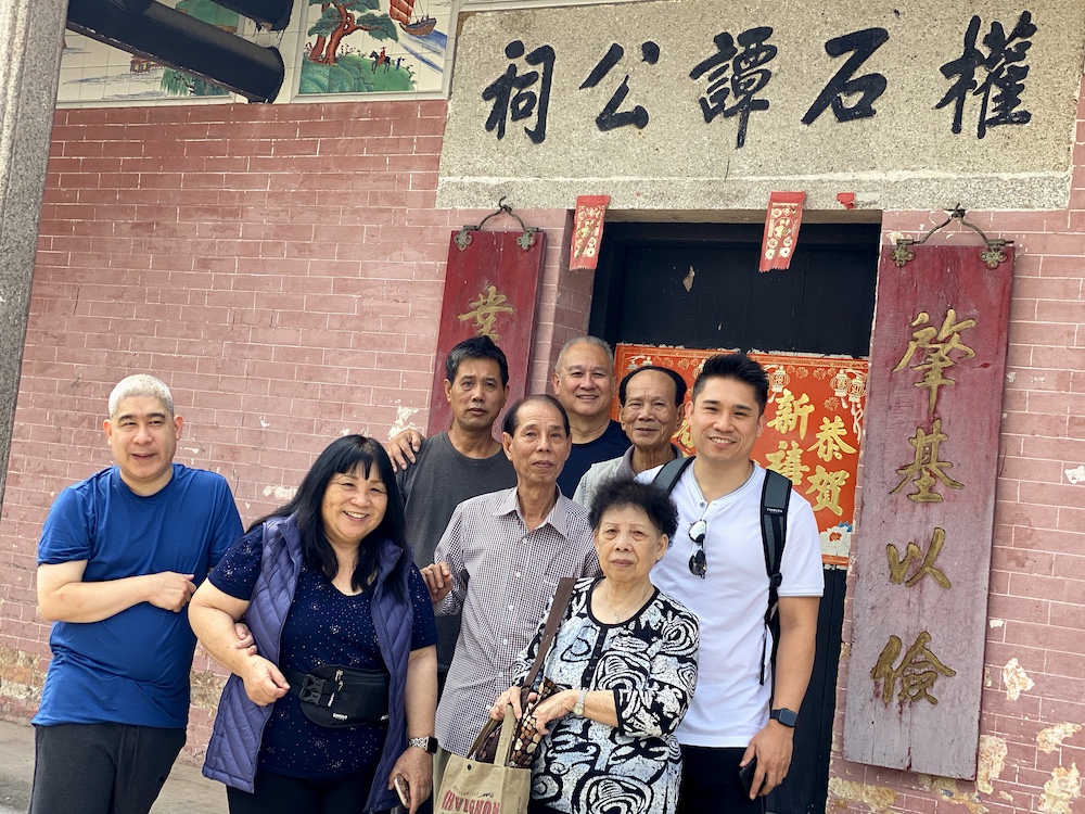 Chinese family reunites at their ancestral hall in Paishan village