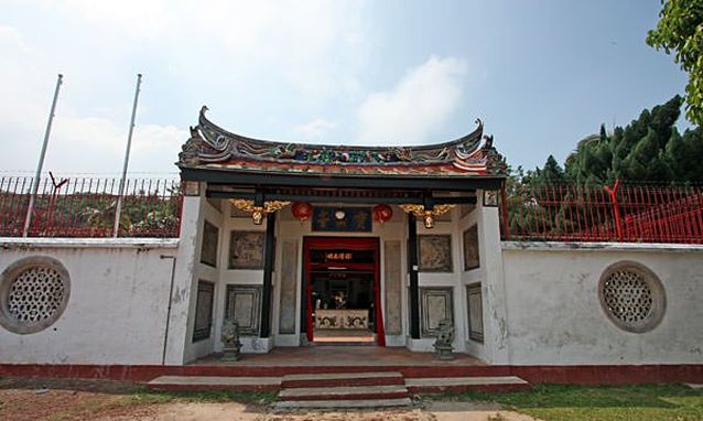 Traditional Chinese cemetery entrance in Malaysia
