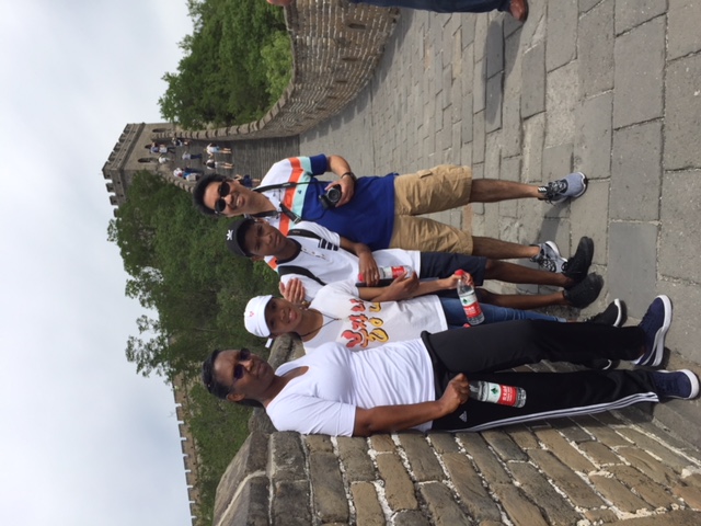 Chinese Jamaican family visit the Great Wall of China